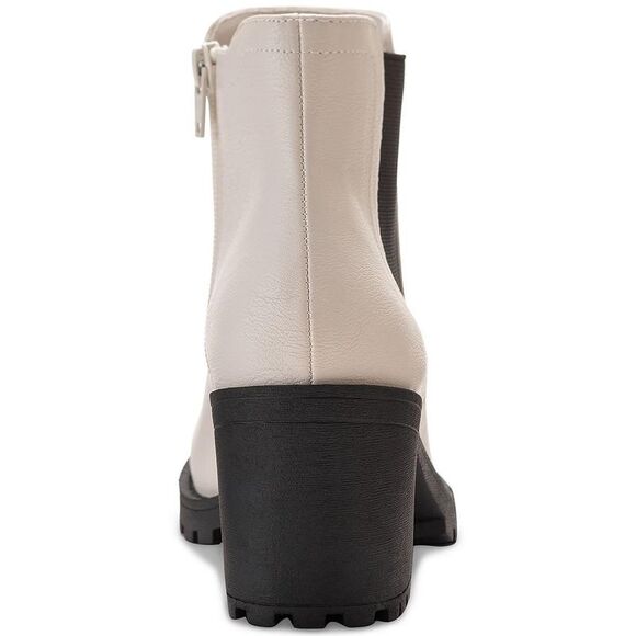 Sun + Stone Womens Morghan B/W Faux Suede Round Toe Ankle Boots Shoes New - Picture 2 of 3